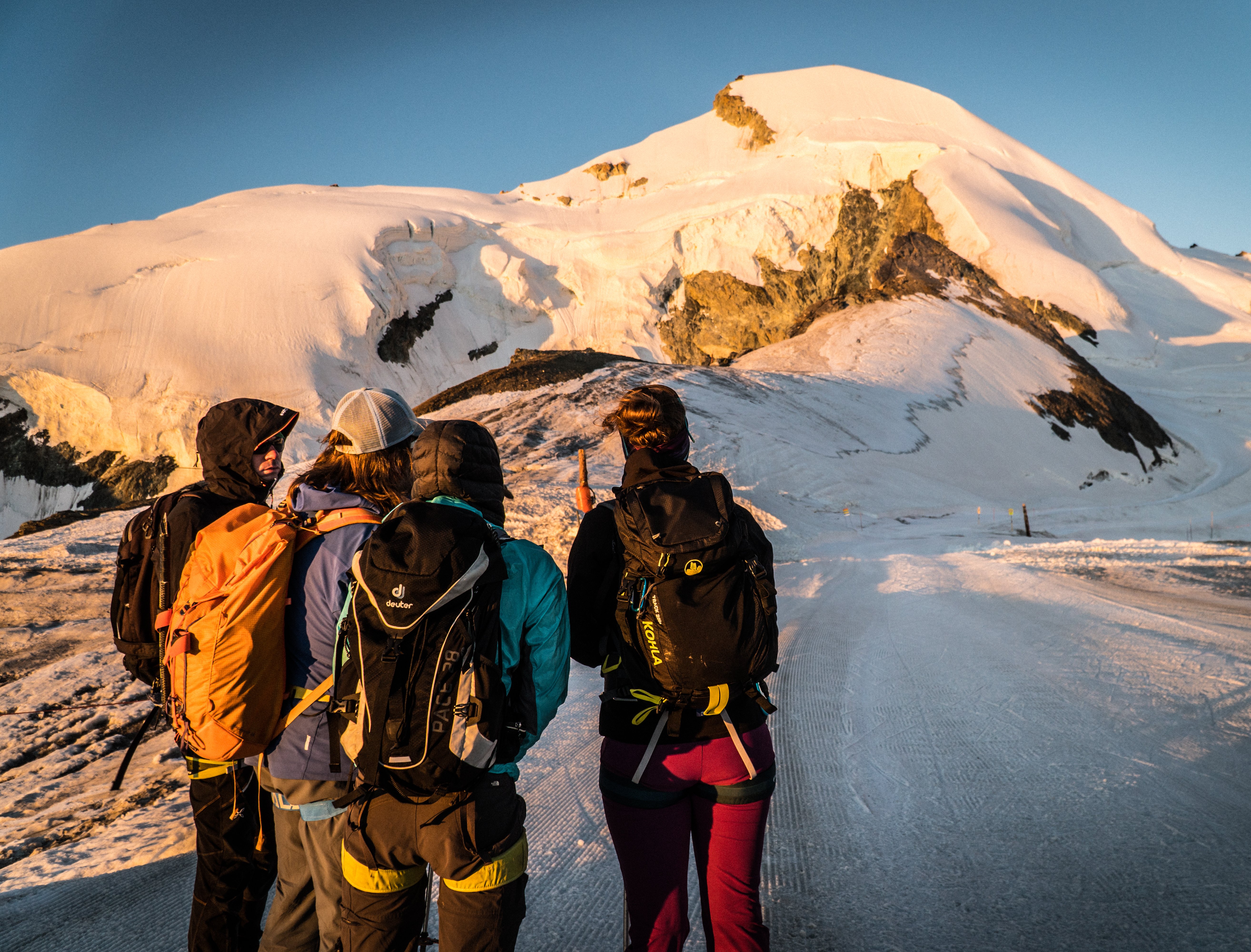 Allalin Besteigung Berge