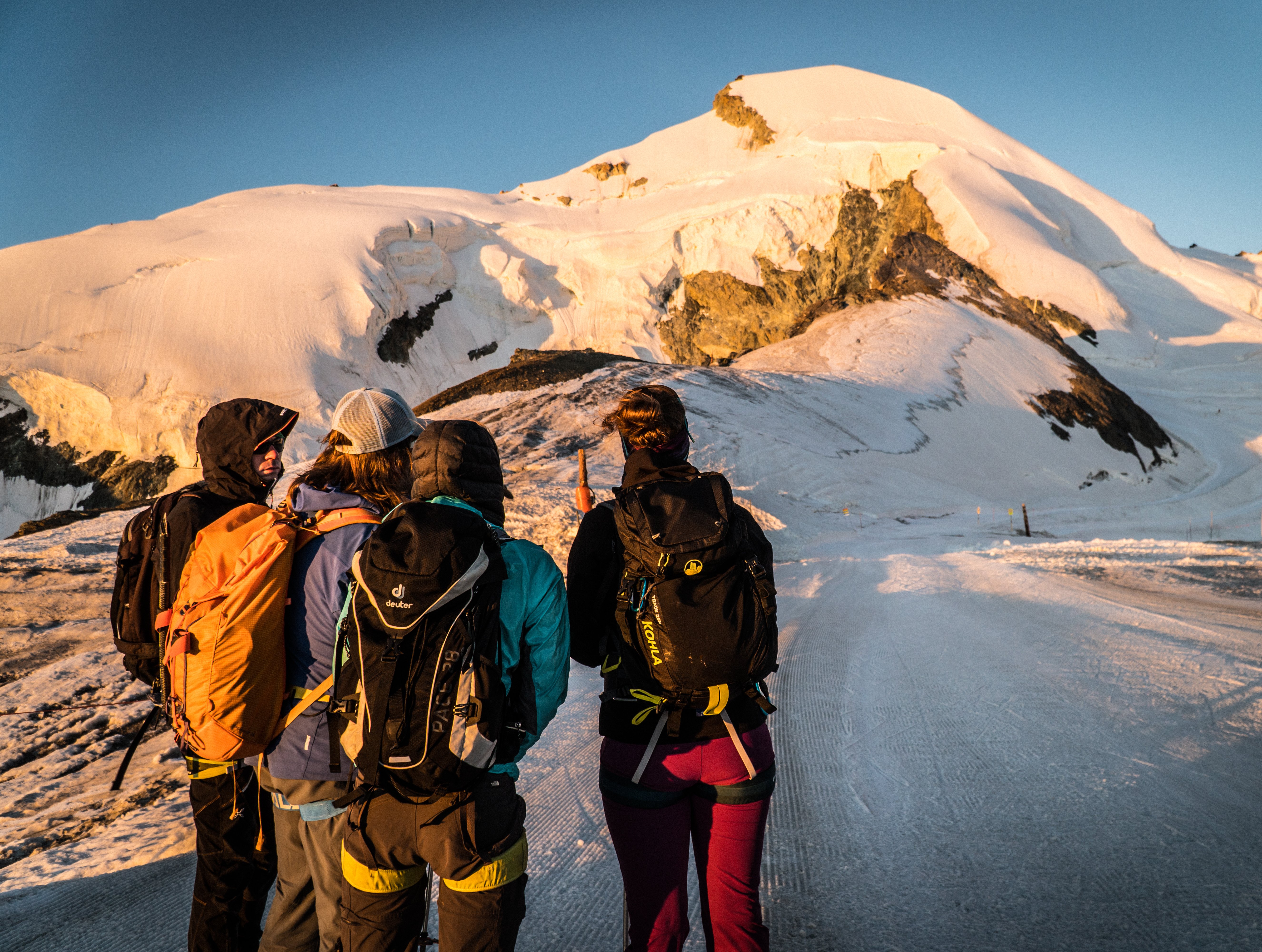 Allalin Besteigung Berge