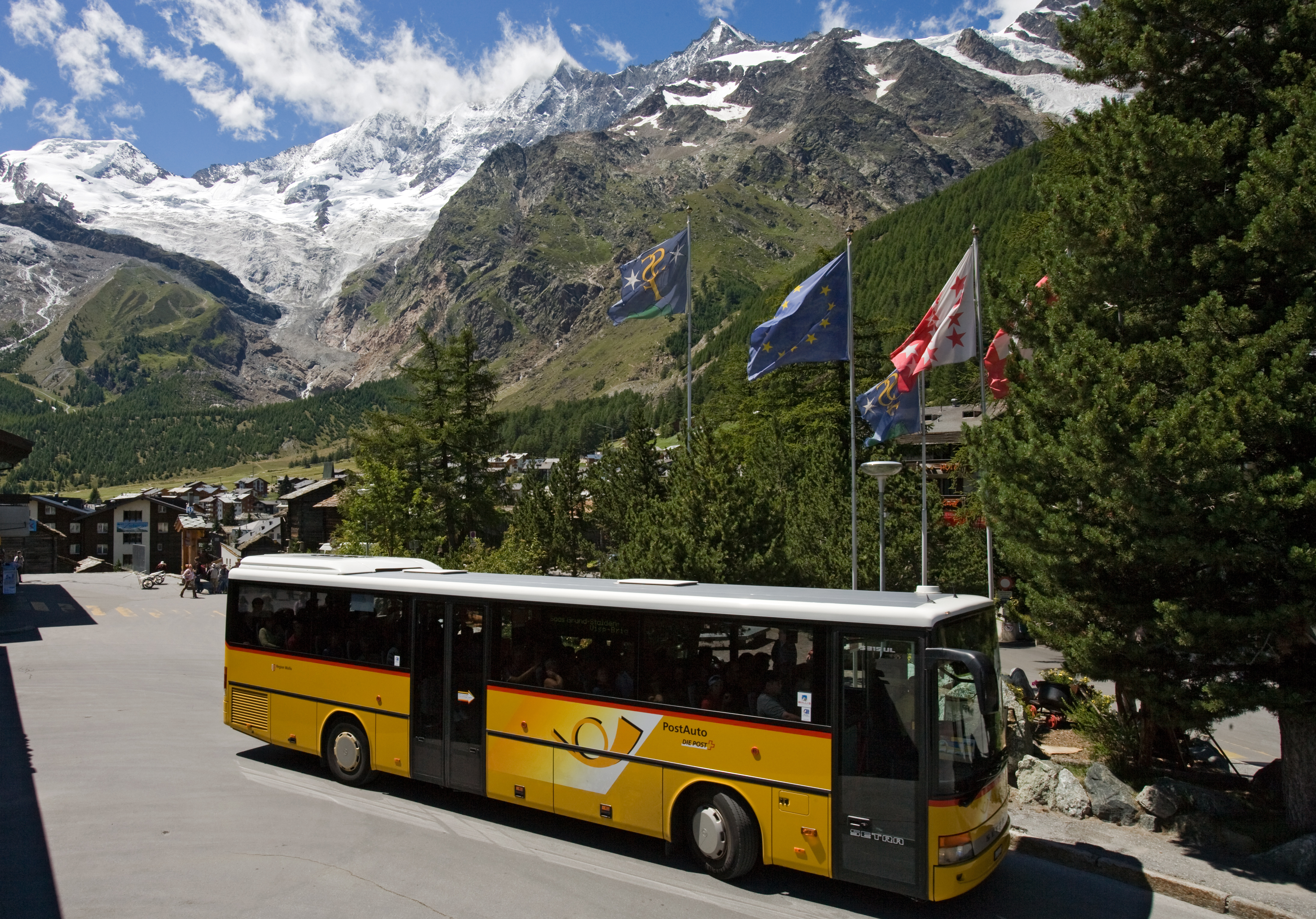 Arrivée dans la vallée de Saas